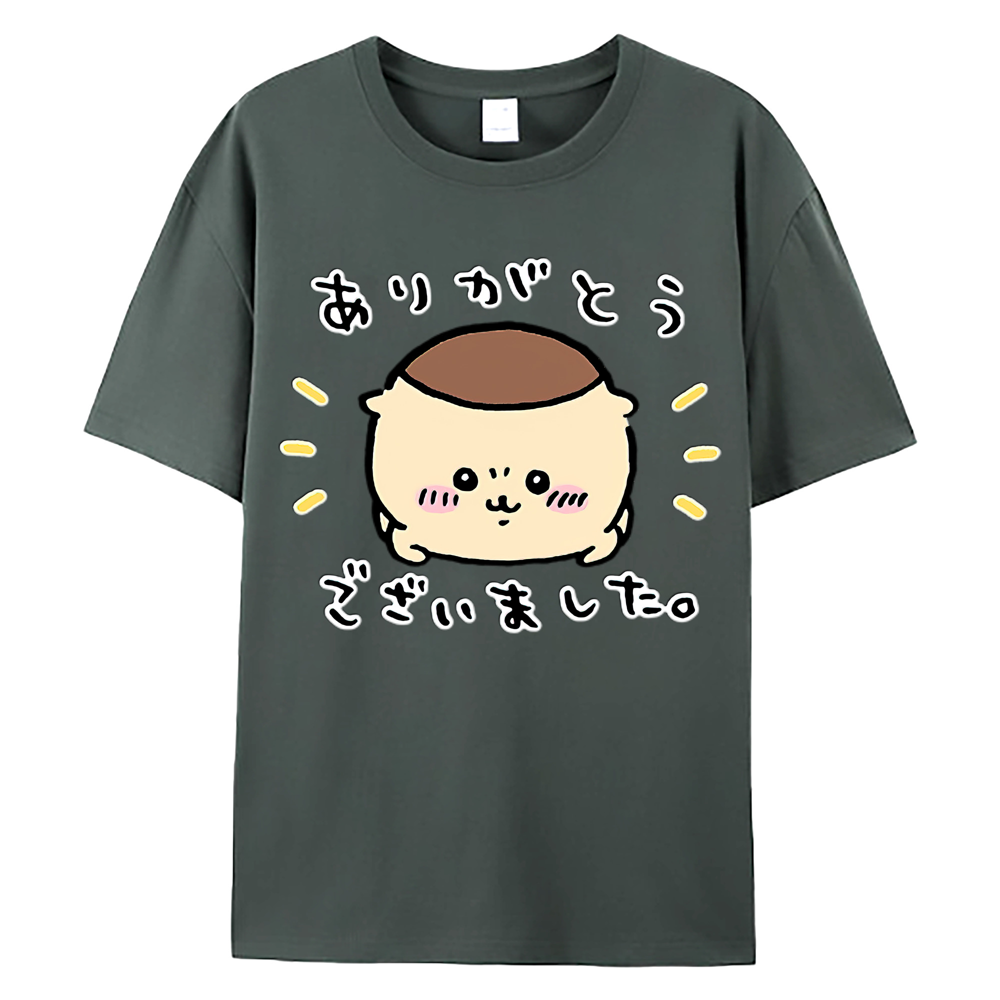 （画像用） ちいかわ くりまんじゅう Chii-kawa kuri manjū 綿100％ メンズ半袖Tシャツ｜肌触りやわらか＆通気性
